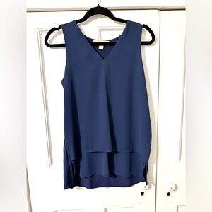 Michael Kors Navy V-Neck Blouse